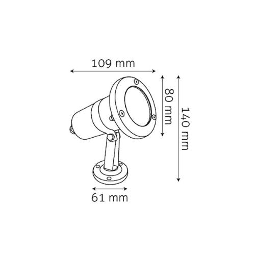 Luminaria con base para Sobreponer de Exterior tipo reflector redondo - Wattko